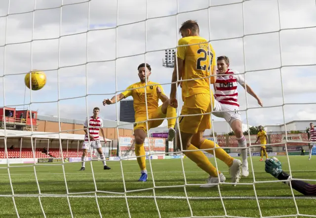 Blair Alston was on target when Accies beat Livi earlier this season