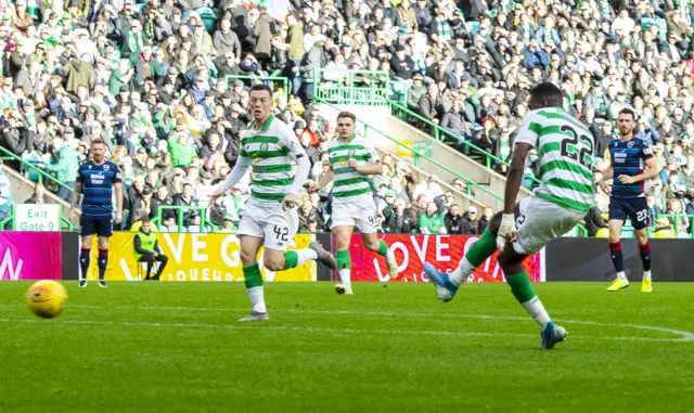 Odsonne Edouard scored twice when Ross County were last at Celtic Park