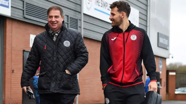 St Mirren chief executive Tony Fitzpatrick and Tony Andreu