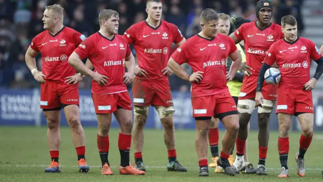 Saracens players