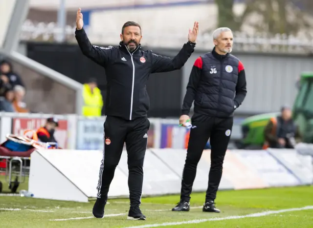 Aberdeen boss Derek McInnes and St Mirren counterpart Jim Goodwin