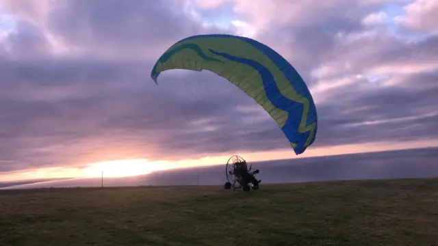 James in his paragrlider