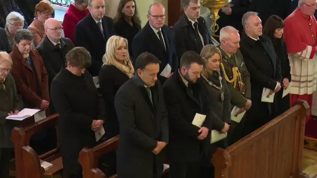 Leo Varadkar and mourners