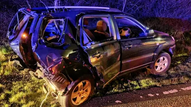 Car involved in M1 crash