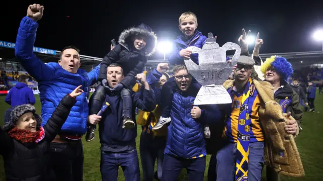 Shrewsbury Town fans after the draw