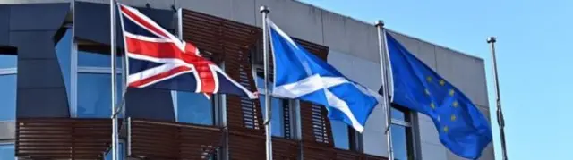 Flags outside Holyrood