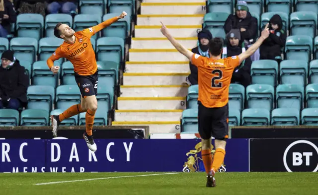 Lawrence Shankland celebrates a fantastic opening goal