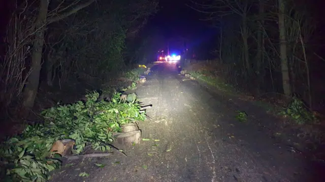 'Flytipping' on road