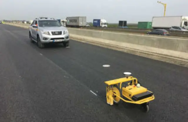 Robot on road