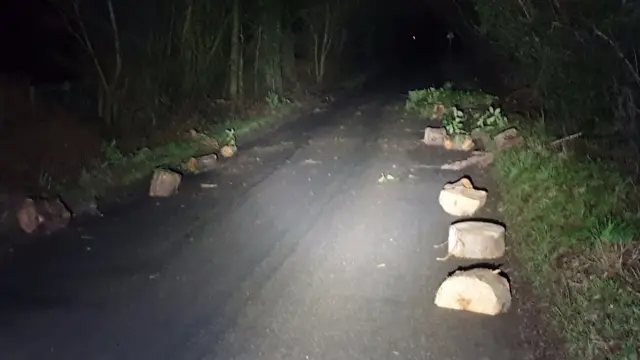 'Flytipping' on road