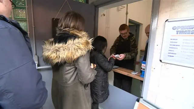 Callum Tointon serving customers at Sandwich Station