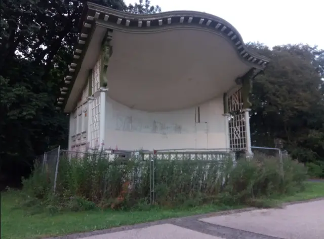 Bandstand in Todmorden as it is now