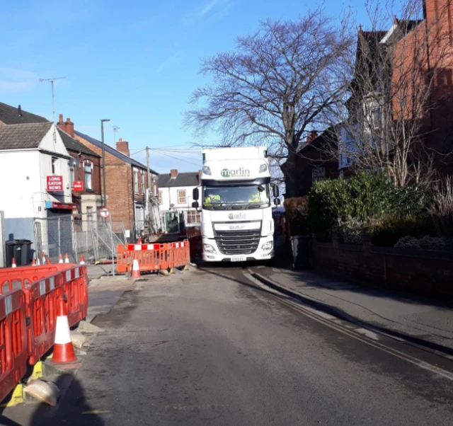 Lorry on Main Street