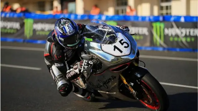 Motorcyclist on a Norton