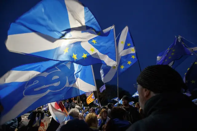 Pro-EU rally outside Holyrood