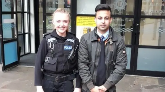 SC Sutton with taxi driver Rayhan Islam