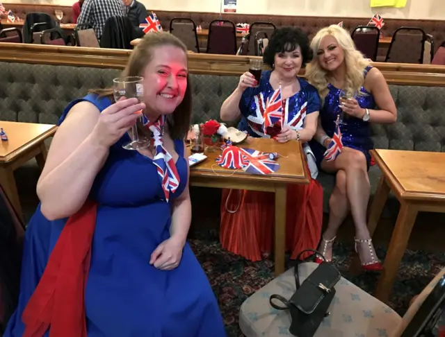 Celebrations at the Woolston Social club in Warrington