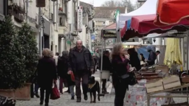 Street in Eymet, France