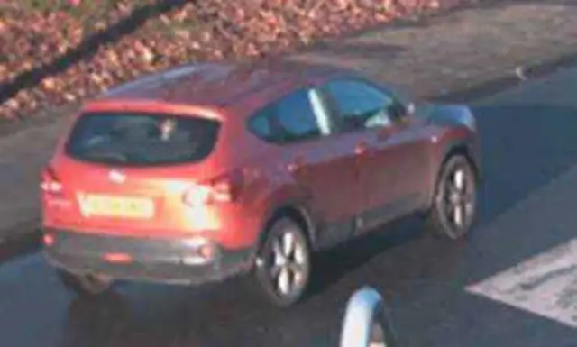 CCTV image of Nissan car