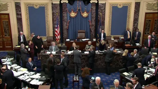 Senators standing in Senate