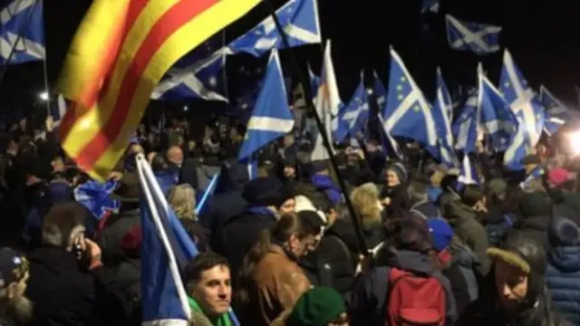 Pro-EU rally in Edinburgh