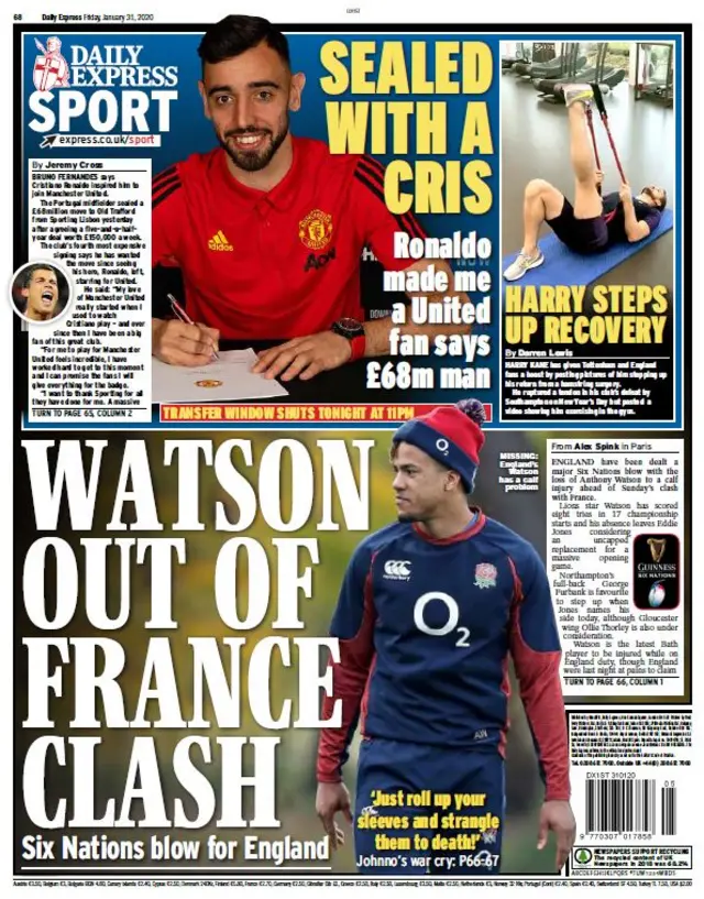 Daily Express back page