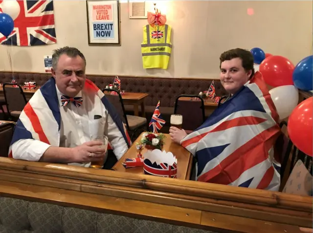 Celebrations at the Woolston Social club in Warrington