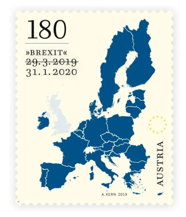 Austrian Brexit stamp