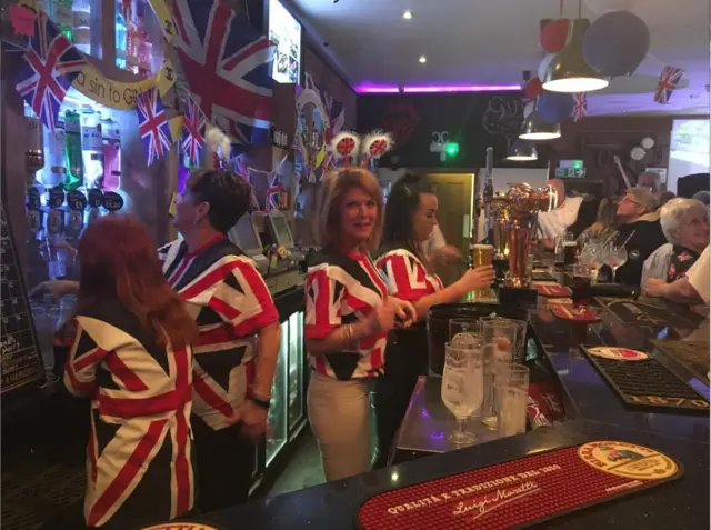 Brexit celebrations on Canvey Island