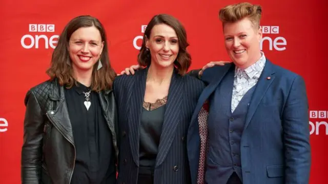 Heidi Tidow (left), Suranne Jones (middle) and Belinda O'Hooley (right)