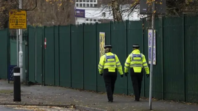 POLICE OFFICERS ON PATROL