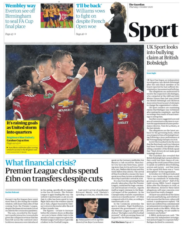 Guardian back page