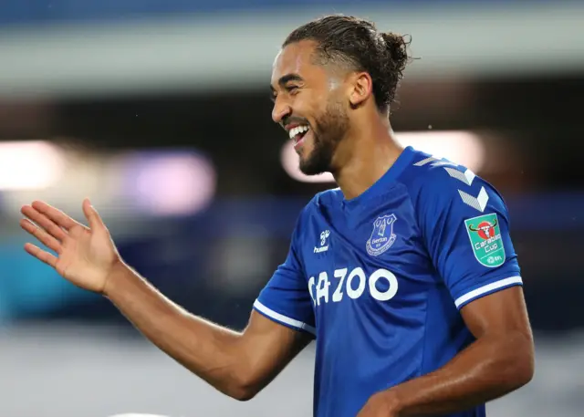 Dominic Calvert-Lewin smiling after last night's game