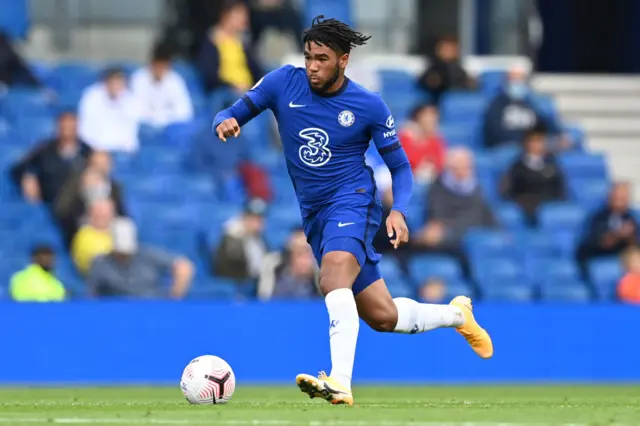 Reece James playing for Chelsea