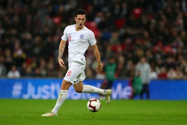 Lewis Dunk playing for England