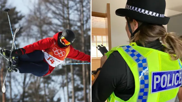 Molly Summerhayes skiing and her in uniform