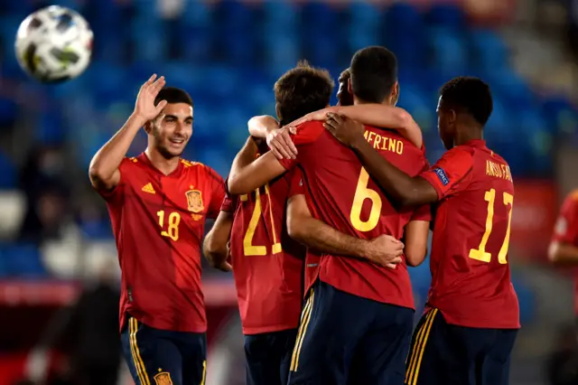 Spain celebrate