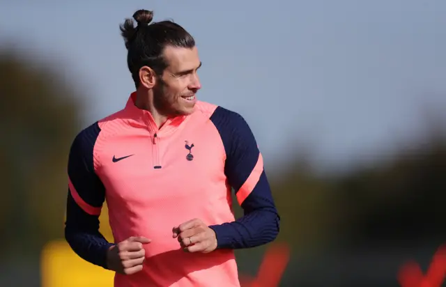 Gareth Bale in Spurs training