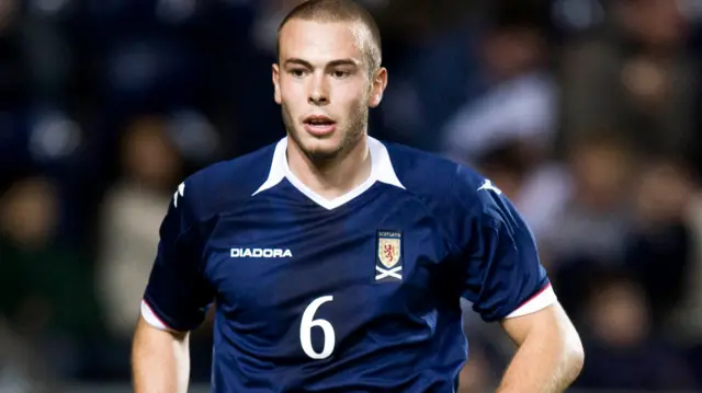 Andrew Considine in his final appearance for Scotland U21s, 12 years ago