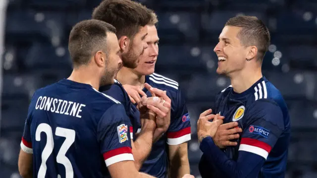 Scotland players celebrate