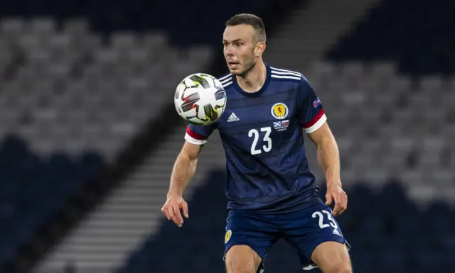 Andrew Considine won his first cap tonight for Scotland