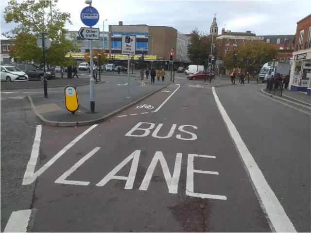 Worcester bus lane