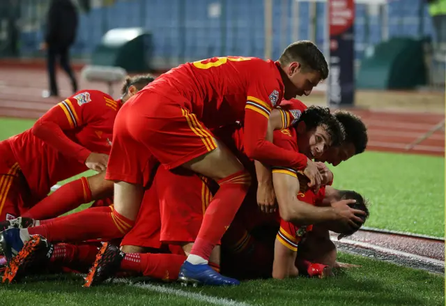 Wales celebrate