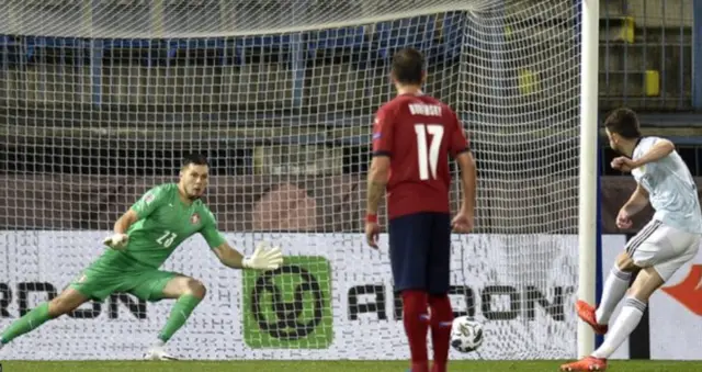 Ryan Christie levels from the penalty spot away to Czech Republic