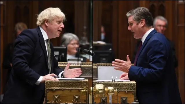 Johnson and Starmer at last week's PMQs