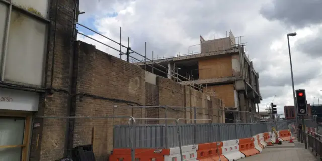 Half-demolished Broadmarsh centre