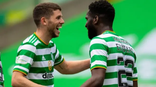 Celtic's Ryan Christie and Odsonne Edouard