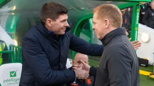 Rangers manager Steven Gerrard and Celtic's Neil Lennon