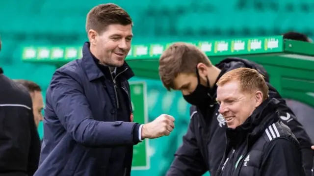 Rangers manager Steven Gerrard and Celtic's Neil Lennon