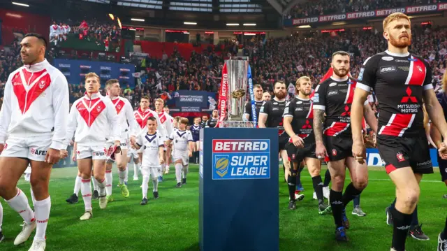 Salford walk out at 2019 Grand Final